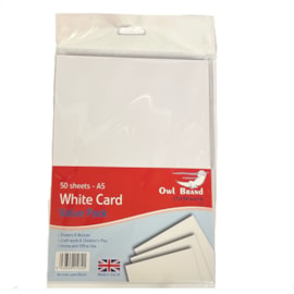 Owl Brand White Card 50 x sht A5 (OBS625)