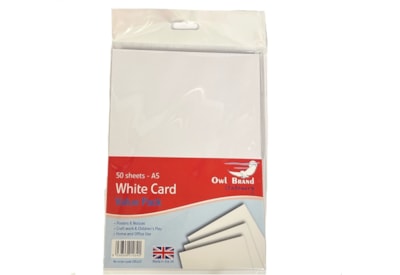 Owl Brand White Card 50 x sht A5 (OBS625)