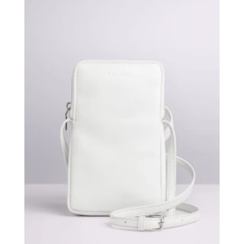 Lappella Mia Phone Crossbody Bag In White Valentino Leather 148-32