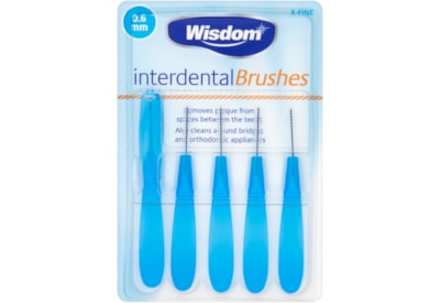 Wisdom Interdental Brushes Blue 0.60mm 5's Wisdom Interdental Brushes Blue 0.60mm 5's