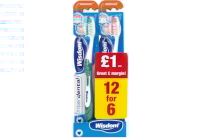 Wisdom Medium Interdental Toothbrush 12/6 Wisdom Medium Interdental Toothbrush 12/6
