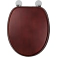 Croydex Davos Mahogony Effect Solid Wood Toilet Seat (WL602252H)