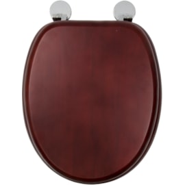 Croydex Davos Mahogony Effect Solid Wood Toilet Seat (WL602252H)