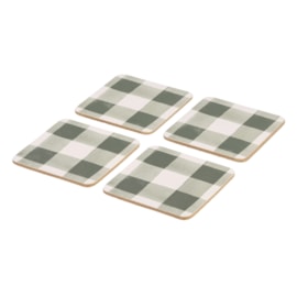 Woodbury Lane Green Coaster 4pk Woodbury Lane Green Coaster 4pk