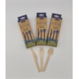 Assorted Wooden Cutlery 24pk Assorted Wooden Cutlery 24pk