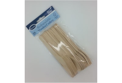 Bio Degradable Wooden Cutlery Pack 24s (E26.0269)