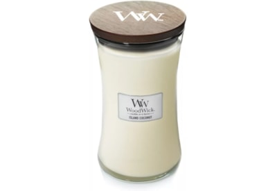 Woodwick Hourglass Candle Island Coconut Large Woodwick Hourglass Candle Island Coconut Large