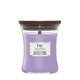Woodwick Hourglass Candle Amethyst & Amber Medium Woodwick Hourglass Candle Amethyst & Amber Medium