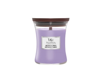 Woodwick Hourglass Candle Amethyst & Amber Medium Woodwick Hourglass Candle Amethyst & Amber Medium