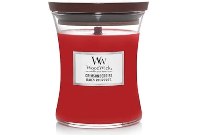 Woodwick Hourglass Candle Crimson Berries Medium (92080E)