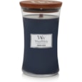 Woodwick Hourglass Candle Indigo Suede Large Woodwick Hourglass Candle Indigo Suede Large