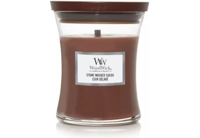 Woodwick Hourglass Candle Stone Wash Medium Woodwick Hourglass Candle Stone Wash Medium