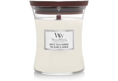 Woodwick Hourglass Candle White Tea Medium (92062E)
