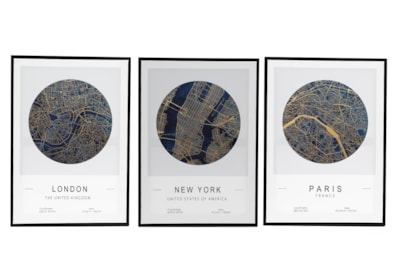 Sifcon Foil City Frame Wall Art 50x70 Sifcon Foil City Frame Wall Art 50x70