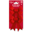 Eurowrap Red Glitter Bows 2pk Eurowrap Red Glitter Bows 2pk