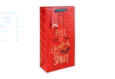 Eurowrap Christmas Spirit Double Bottle Bag Eurowrap Christmas Spirit Double Bottle Bag