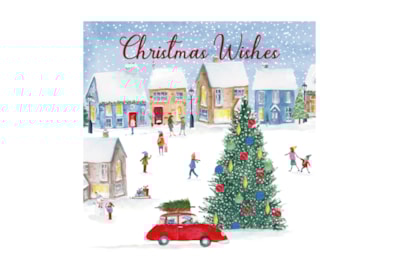 12pk Xmas Village White Kraft Cards 12pk Xmas Village White Kraft Cards