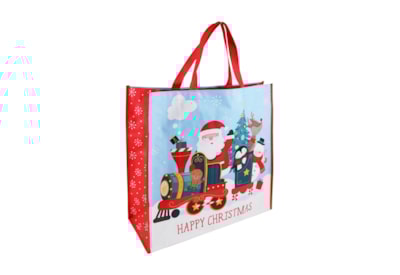 Eurowrap Santa Train Square Pp Woven Bag Jumbo Eurowrap Santa Train Square Pp Woven Bag Jumbo