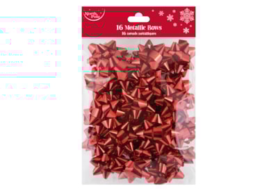 Eurowrap Red Metallic Bows 16pk Eurowrap Red Metallic Bows 16pk