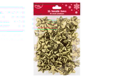 Eurowrap Gold Metallic Bows 16pk Eurowrap Gold Metallic Bows 16pk