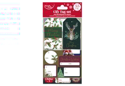55pk Tradtional Gift Tag & Sticker Set 55pk Tradtional Gift Tag & Sticker Set