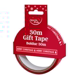 Eurowrap Christmas Printed Gift Tape 30m