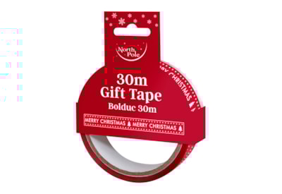 Eurowrap Christmas Printed Gift Tape 30m
