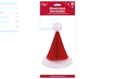 Eurowrap Santa Hat Honeycomb Decoration Eurowrap Santa Hat Honeycomb Decoration