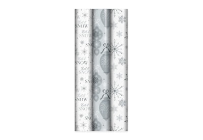Eurowrap 2m Metallic Silver Christmas Gift Wrap 2m Eurowrap 2m Metallic Silver Christmas Gift Wrap 2m