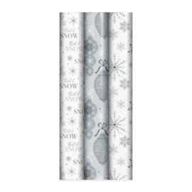 Eurowrap 2m Metallic Silver Christmas Gift Wrap 2m Eurowrap 2m Metallic Silver Christmas Gift Wrap 2m