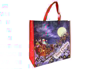 Eurowrap Flying Santa Square Pp Woven Bag Jumbo Eurowrap Flying Santa Square Pp Woven Bag Jumbo