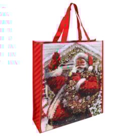 Eurowrap Santa Joyful Pp Woven Bag Small Eurowrap Santa Joyful Pp Woven Bag Small