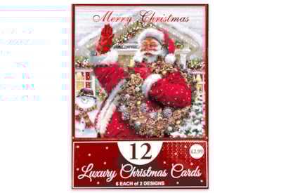 12pk Traditional Santa Cards 12pk Traditional Santa Cards