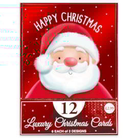 12pk Cute Santa Cards 12pk Cute Santa Cards