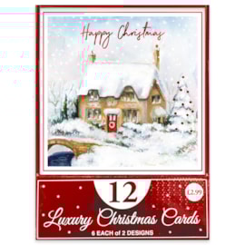 Eurowrap 12pk Winter Village Cards Eurowrap 12pk Winter Village Cards