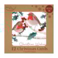 12pk Robin White Kraft Cards