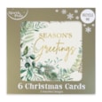 6pk Merry Christmas Embossed Cards