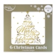 6pk Merry & Bright Embossed Cards