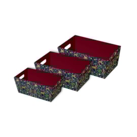 Eurowrap 3pc Hamper Tray Kraft Woodland