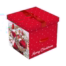 Eurowrap Square Flat Pack Traditional Santa Gift Box Eurowrap Square Flat Pack Traditional Santa Gift Box