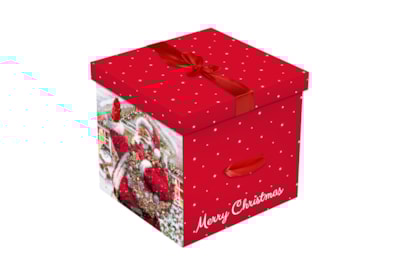 Eurowrap Square Flat Pack Traditional Santa Gift Box