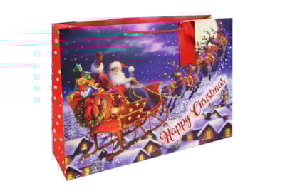 Eurowrap Flying Santa Shopper Bag Xlarge Eurowrap Flying Santa Shopper Bag Xlarge