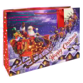 Eurowrap Flying Santa Shopper Bag Xlarge Eurowrap Flying Santa Shopper Bag Xlarge