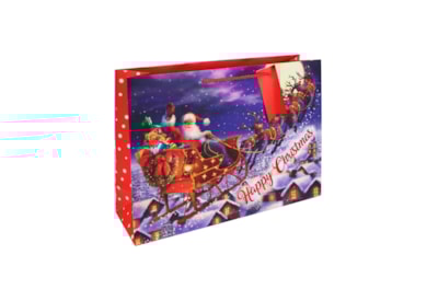 Eurowrap Flying Santa Shopper Bag