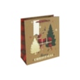 Eurowrap Tartan Stag Gift Bag Medium Eurowrap Tartan Stag Gift Bag Medium