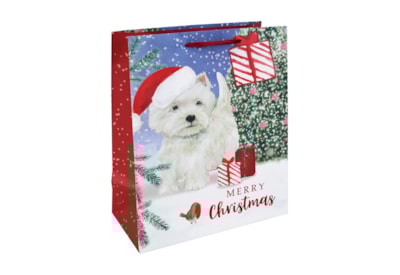 Eurowrap Westie White Gift Bag Large Eurowrap Westie White Gift Bag Large
