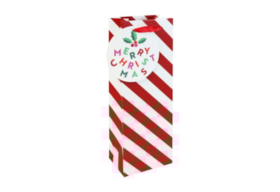 Eurowrap Candy Cane Bottle Bag