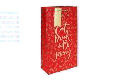 Eurowrap Be Merry Double Bottle Bag
