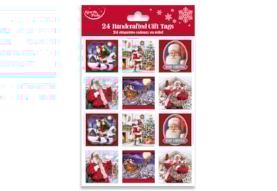 Eurowrap 24pk Traditional Santa Gift Tags