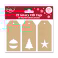Eurowrap 12pk Die Cut Kraft Gift Tags